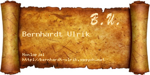Bernhardt Ulrik névjegykártya